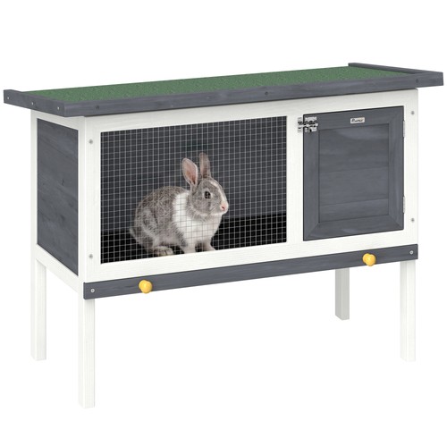Pawhut rabbit hutch guinea - rabbit,