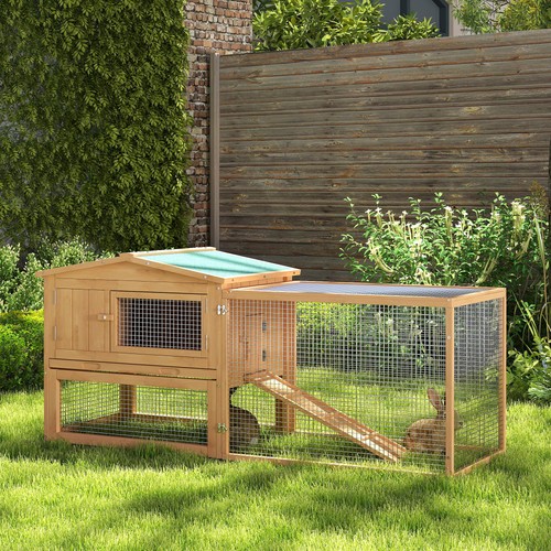 Rabbit hutch wooden - wooden, guinea