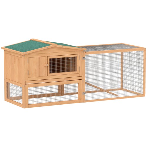 Pawhut rabbit hutch - rabbit, guinea