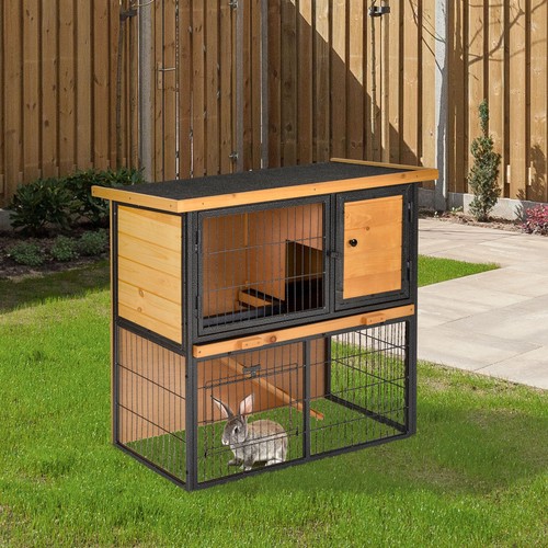 Pawhut guinea pig hutch - guinea,