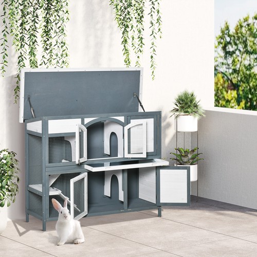 Pawhut rabbit hutch guinea - pawhut,