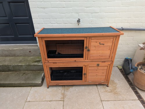 Two tier wooden guinea pig - two,