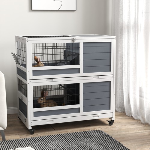 Rabbit hutch wooden guinea - rabbit, hutch,