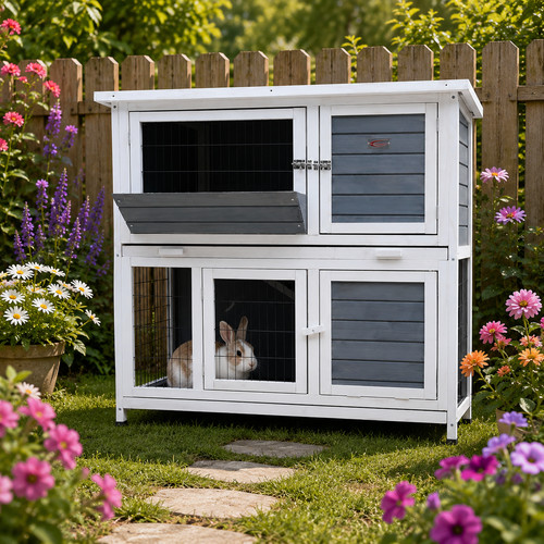 Rabbit guinea pig hutch - rabbit,
