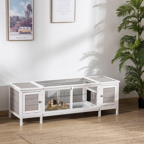Pawhut rabbit hutch guinea - pawhut, hutch,
