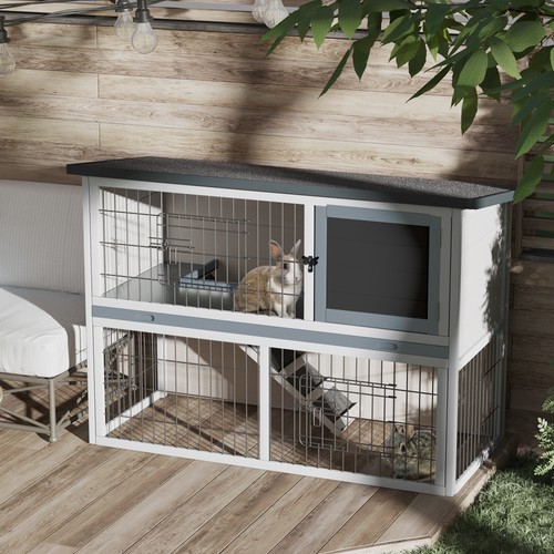 Tier wooden rabbit - 2-tier, hutch