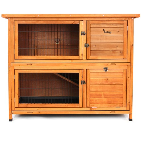 Wooden bunny rabbit hutch - rabbit,