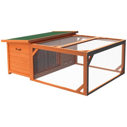 Pawhut rabbit hutch guinea - rabbit, hutch,