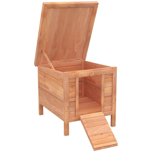 Pawhut wooden rabbit hutch - pawhut,