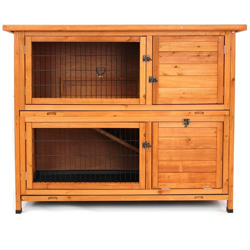 Wooden bunny rabbit hutch - wooden,