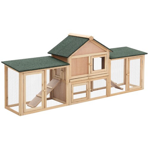 Pawhut rabbit hutch - pawhut, hutch,