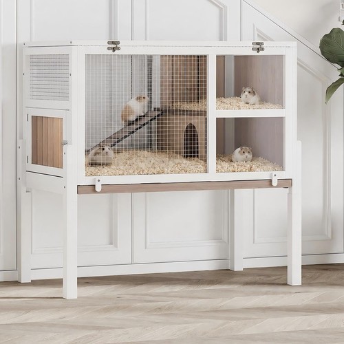 Wooden rabbit hutch - guinea, pig
