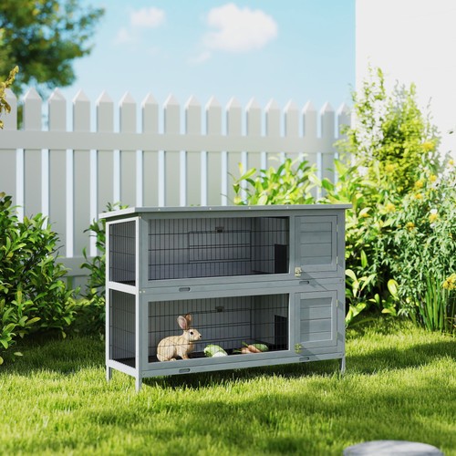 Pawhut rabbit hutch guinea - pawhut,