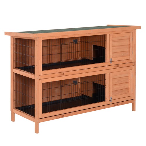 Pawhut rabbit hutch guinea - rabbit, hutch,
