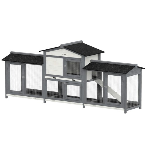 Pawhut rabbit hutch guinea - pawhut,