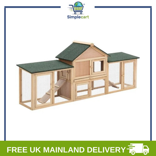 Large rabbit hutch wooden - rabbit, hutch,