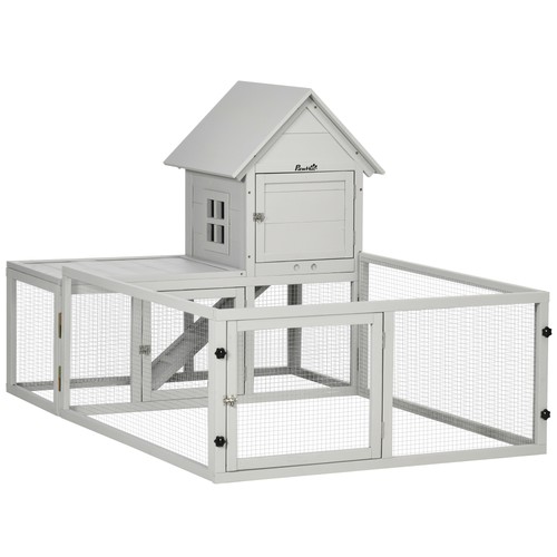 Pawhut rabbit hutch guinea - pawhut, hutch,