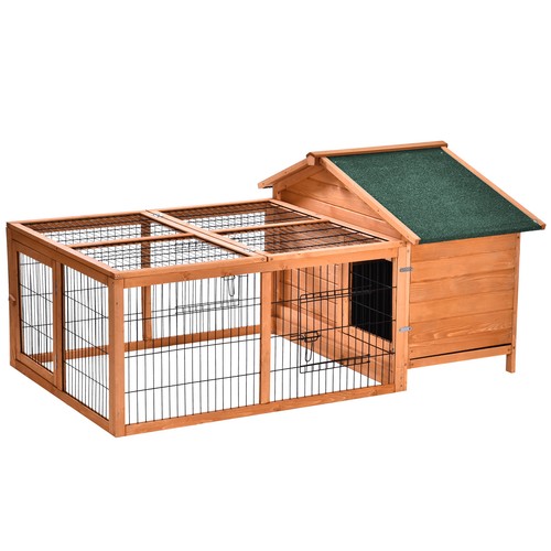 Pawhut rabbit hutch guinea - pawhut, hutch,